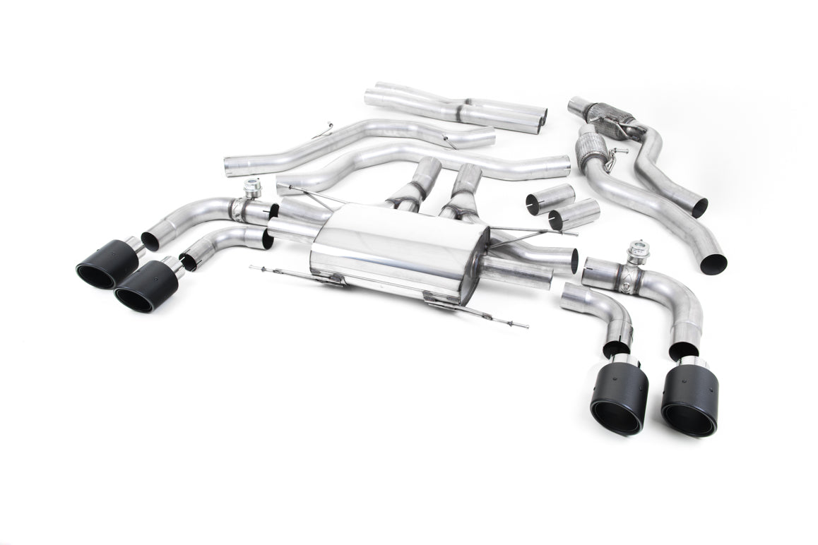 Alfa Romeo Giulia 2.9 V6 Quadrifoglio - Cat-Back Exhaust System with Jet-100 Carbon Trims - Valved
