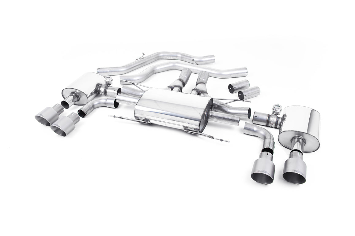 Alfa Romeo Giulia 2.9 V6 Quadrifoglio - Front Pipe-Back System with GT-100 Titanium Trims - Valved