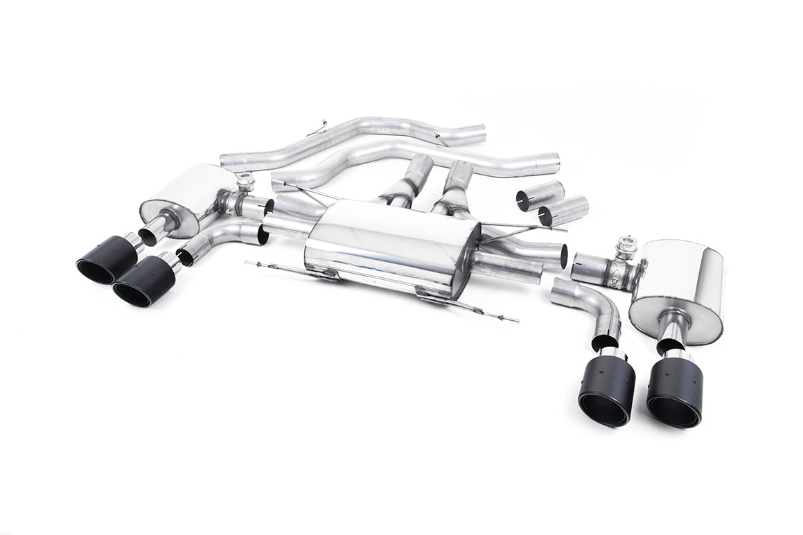 Alfa Romeo Giulia 2.9 V6 Quadrifoglio - Front Pipe-Back System with Jet-100 Carbon Trims - Valved