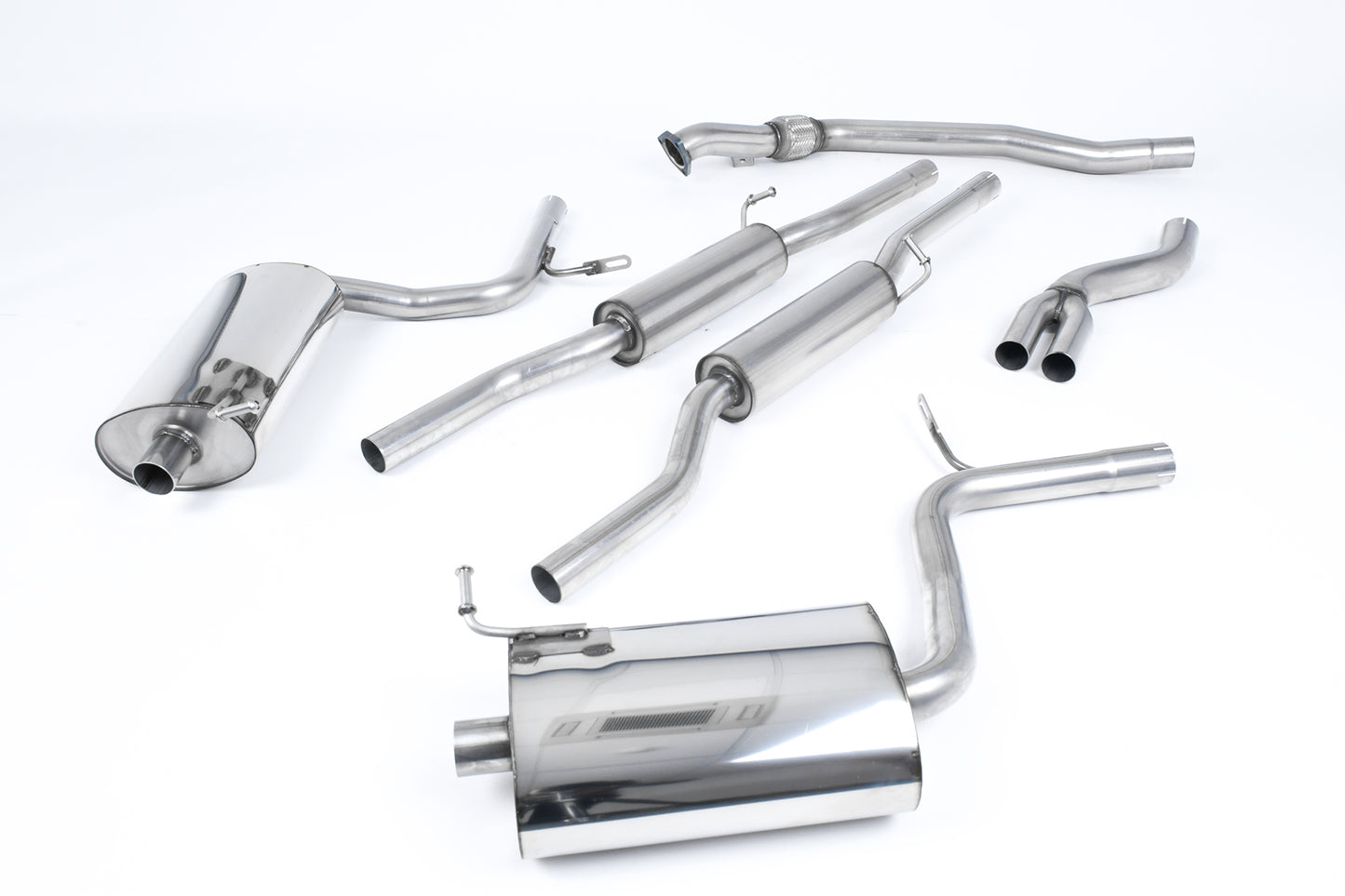 Audi A4 2.0 B7 Quattro/DTM - Resonated (Quieter) Cat-Back Exhaust System with GT100 Trims (For Manual Models)