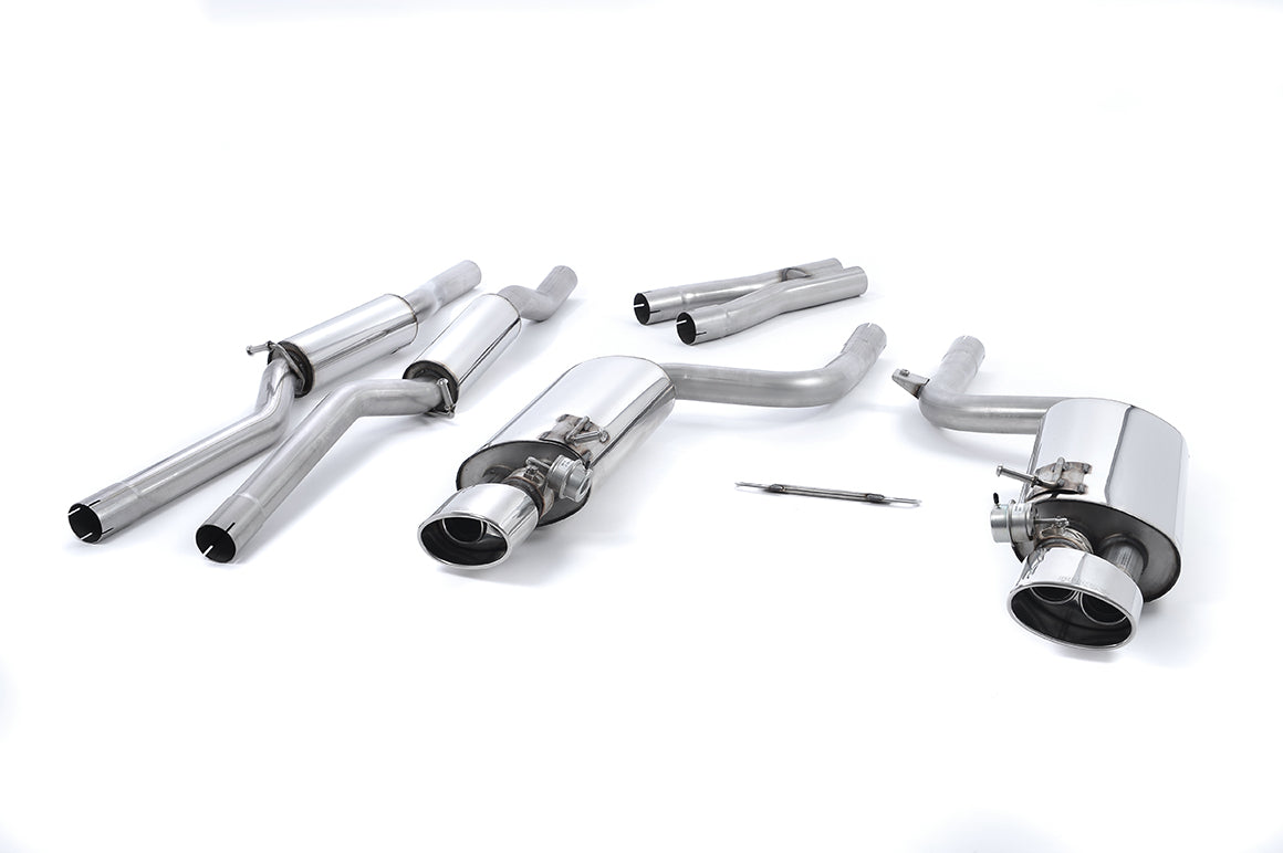Audi RS4 B7 - Valved & Resonated Cat-Back Exhaust System with Polished Oval Trims
