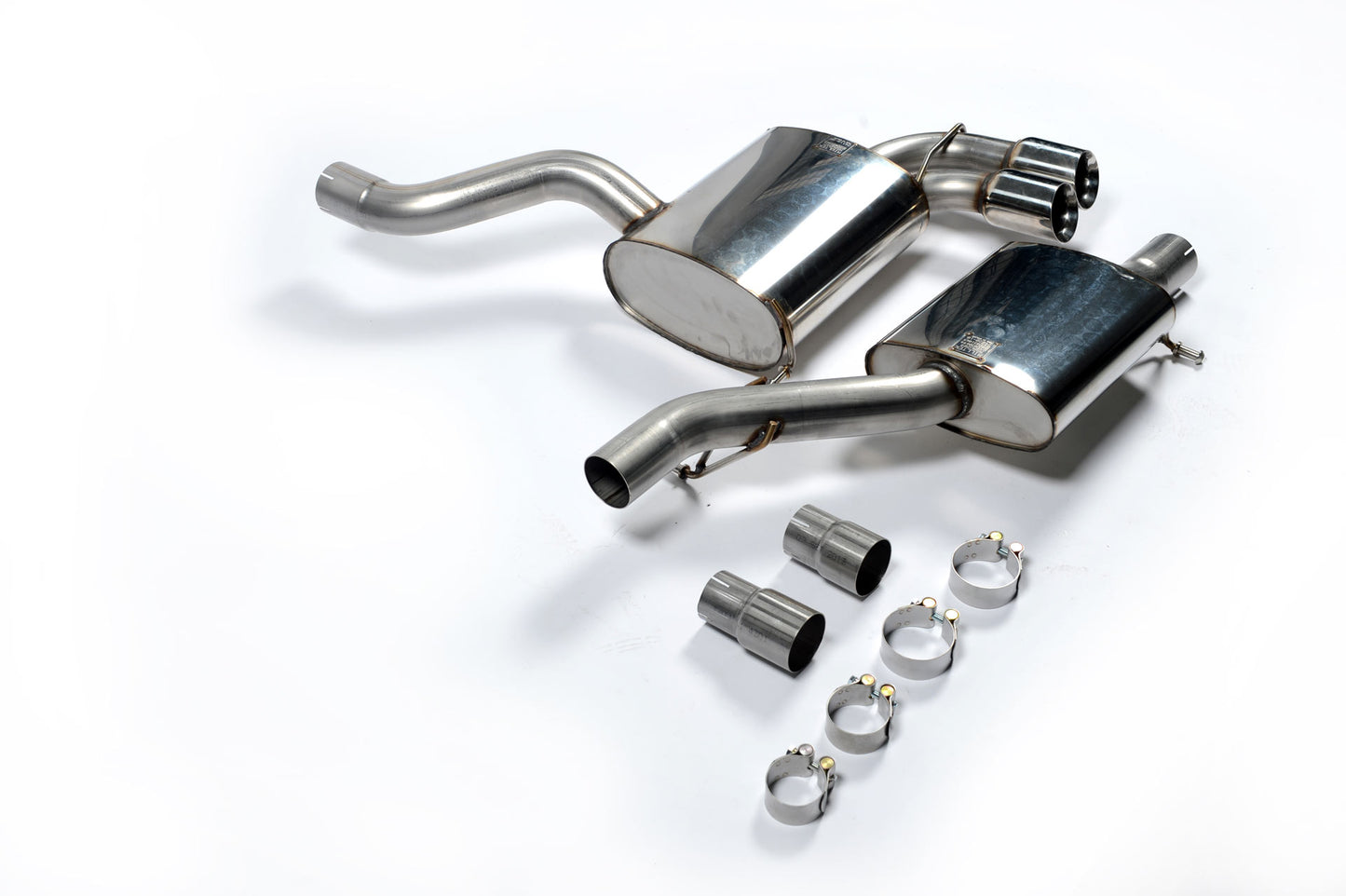 Audi S3 8P 3-door - Resonated (Quieter) Cat-Back Exhaust System with Polished Trims