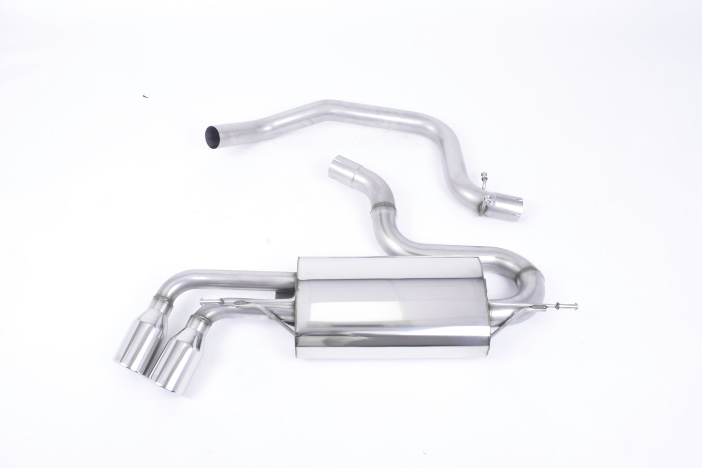 Audi TT MK2 2.0 2WD - Cat-Back Exhaust System with Twin Polished JET Trims