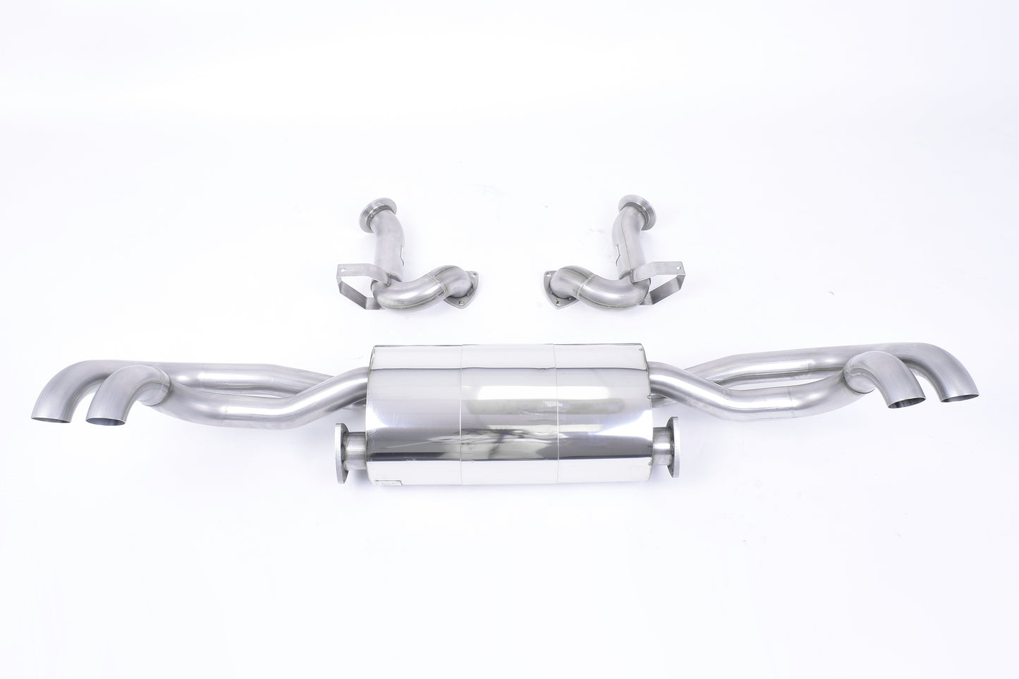 Audi R8 V8 4.2 (2007-2012) - Non-Resonated (Louder) Cat-Back Exhaust System - Uses OE Trims