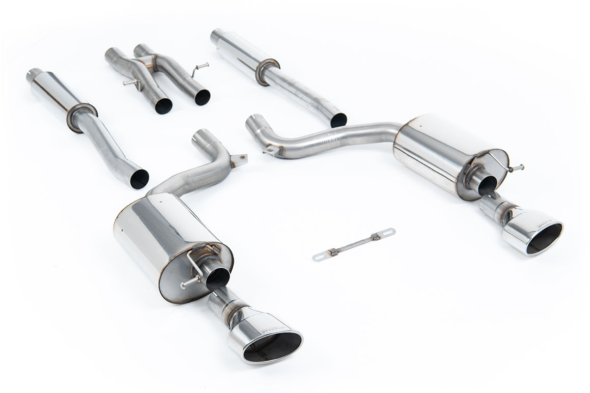 Audi RS6 C6 - Resonated (Quieter) Cat-Back Exhaust System with Polished Dual-Oval Trims