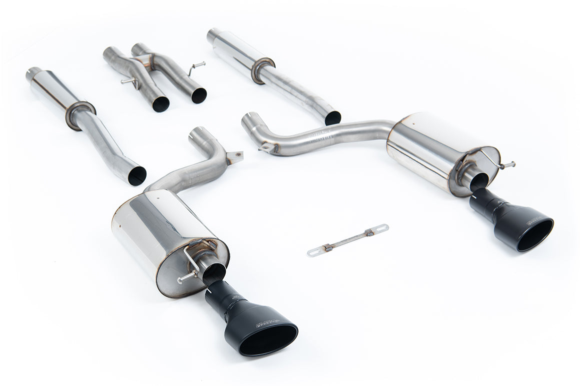 Audi RS6 C6 - Resonated (Quieter) Cat-Back Exhaust System with Ceramic-coated Black Satin Dual-Oval Trims