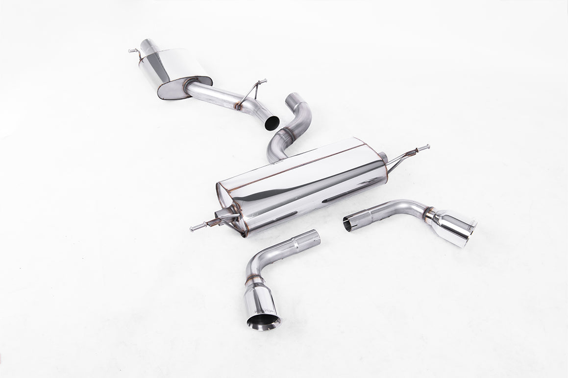 Audi TT MK2 3.2 Quattro - Resonated (Quieter) Cat-Back Exhaust System with Dual Polished GT100 Trims