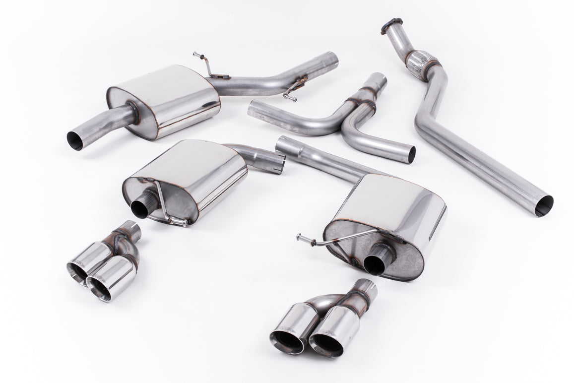 Audi A5 2.0 TFSI - Cat-Back Exhaust System with GT80 Quad Outlet Trims