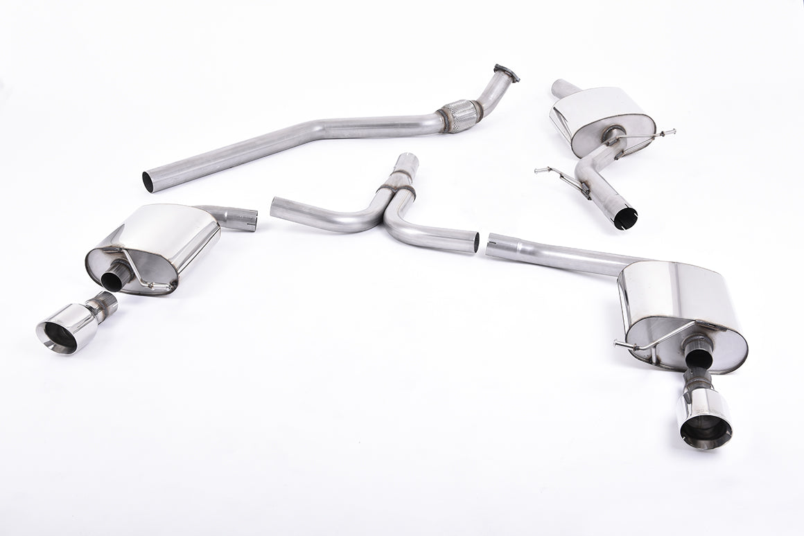 Milltek Exhaust Audi A4 2.0 TFSI S LINE B8 (2WD AND QUATTRO MANUAL-ONLY) SALOON & AVANT Cat-back Exhaust SSXAU248 - TMC Motorsport
