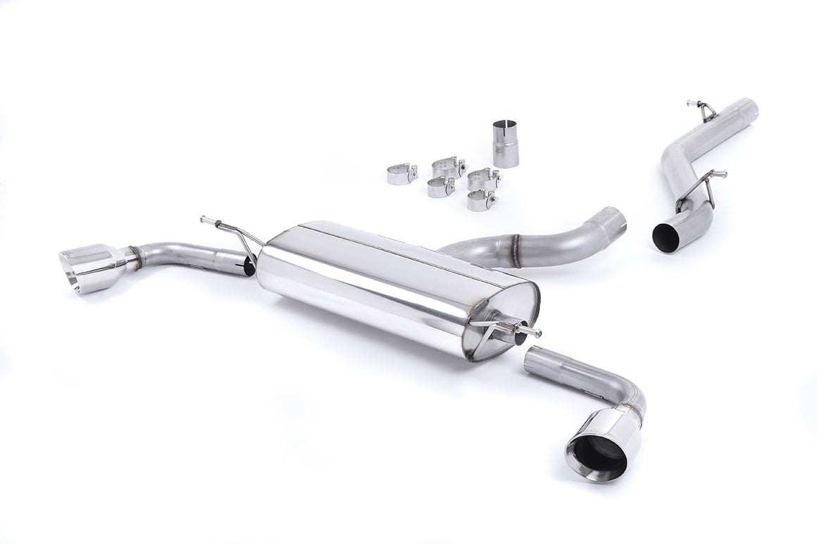 Audi TT MK2 3.2 Quattro - Non-Resonated (Louder) Cat-Back Exhaust System with Dual Polished GT100 Trims