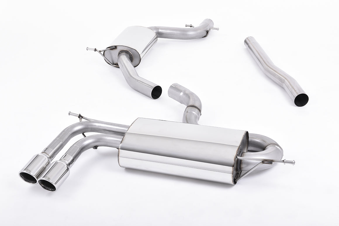 Audi A3 1.8 TSI - Resonated (Quieter) Cat-Back Exhaust System with Polished Trims
