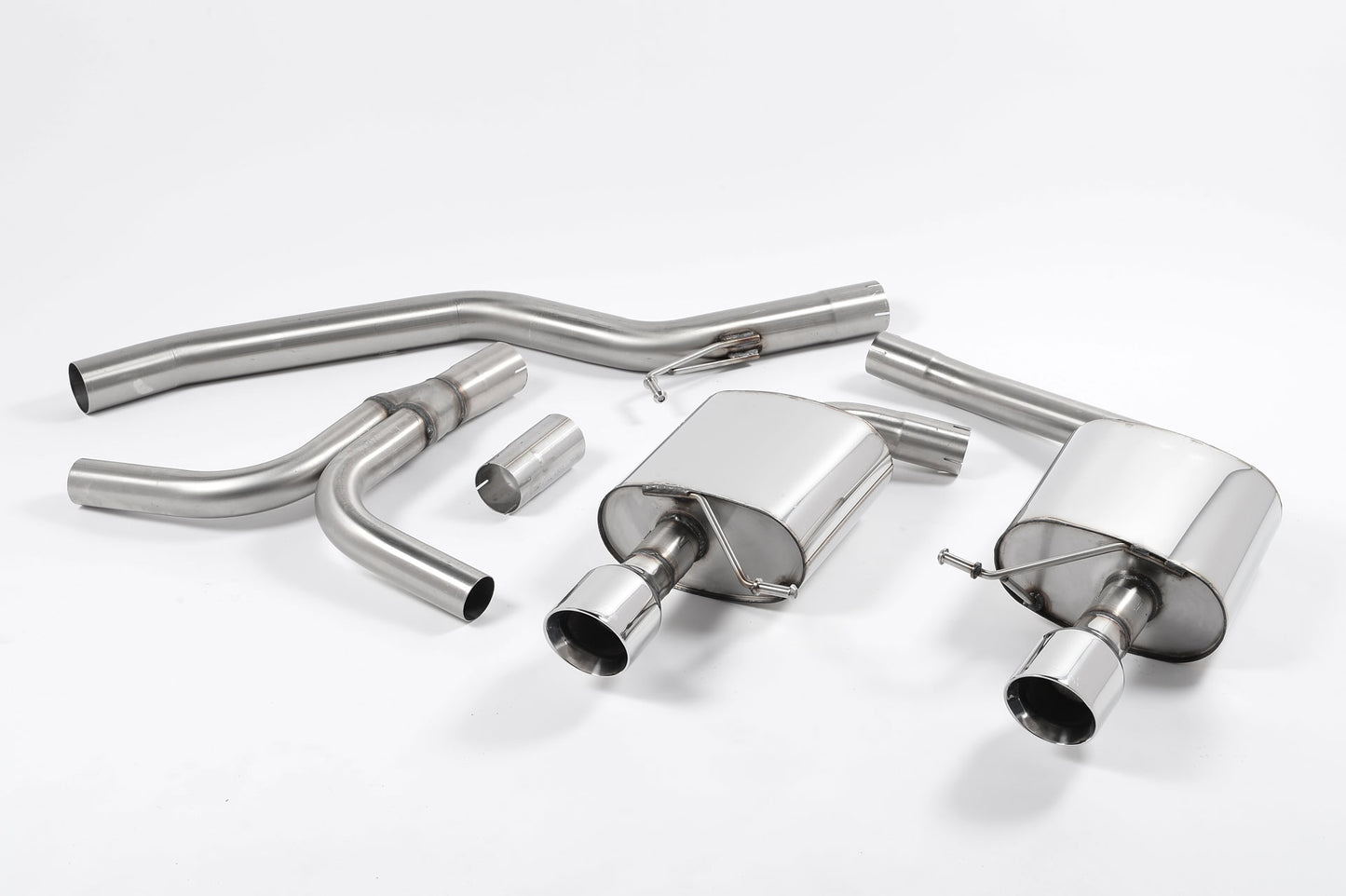 Audi A5 3.0 TDI - Cat-Back Exhaust System with Dual Outlet Polished GT100 Trims