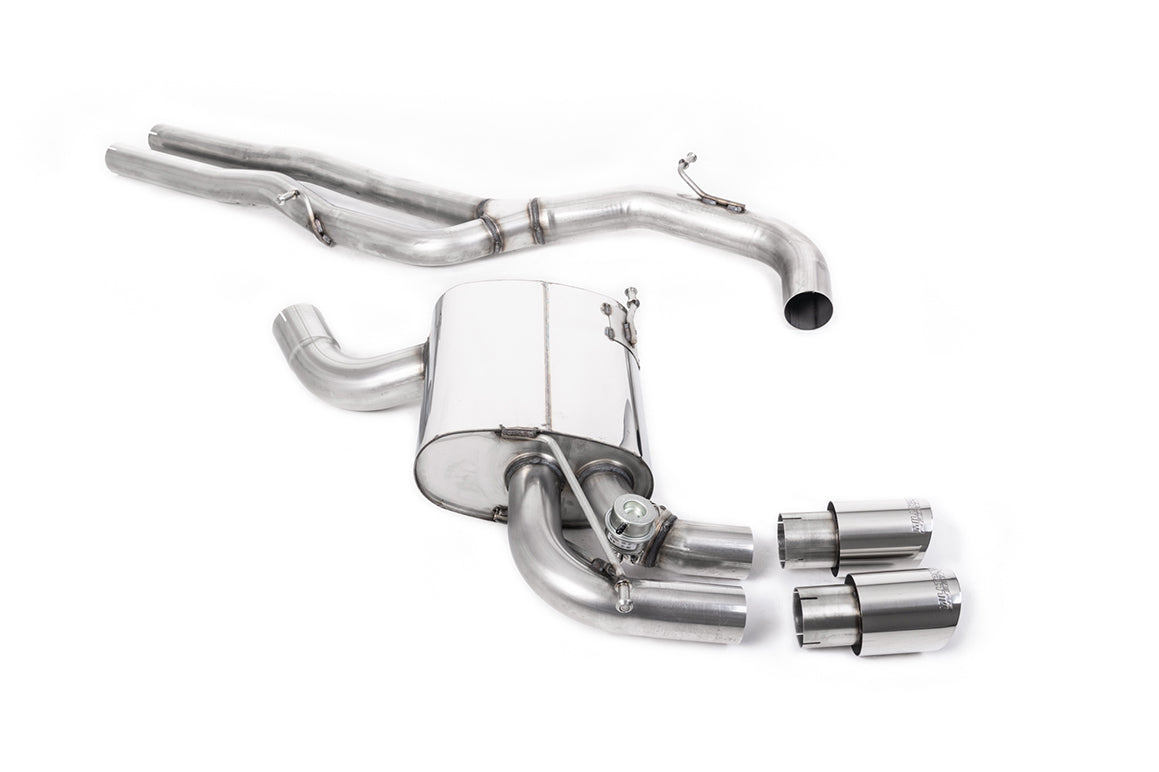 Audi RS3 8P Sportback S Tronic - Non-Resonated (Louder) Cat-Back Exhaust System with Polished Trims