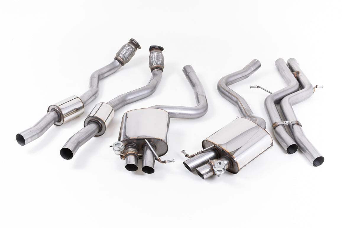 Audi RS5 B8 Coupe - Non-Resonated (Louder) Cat-Back Exhaust System - Uses OE Trims