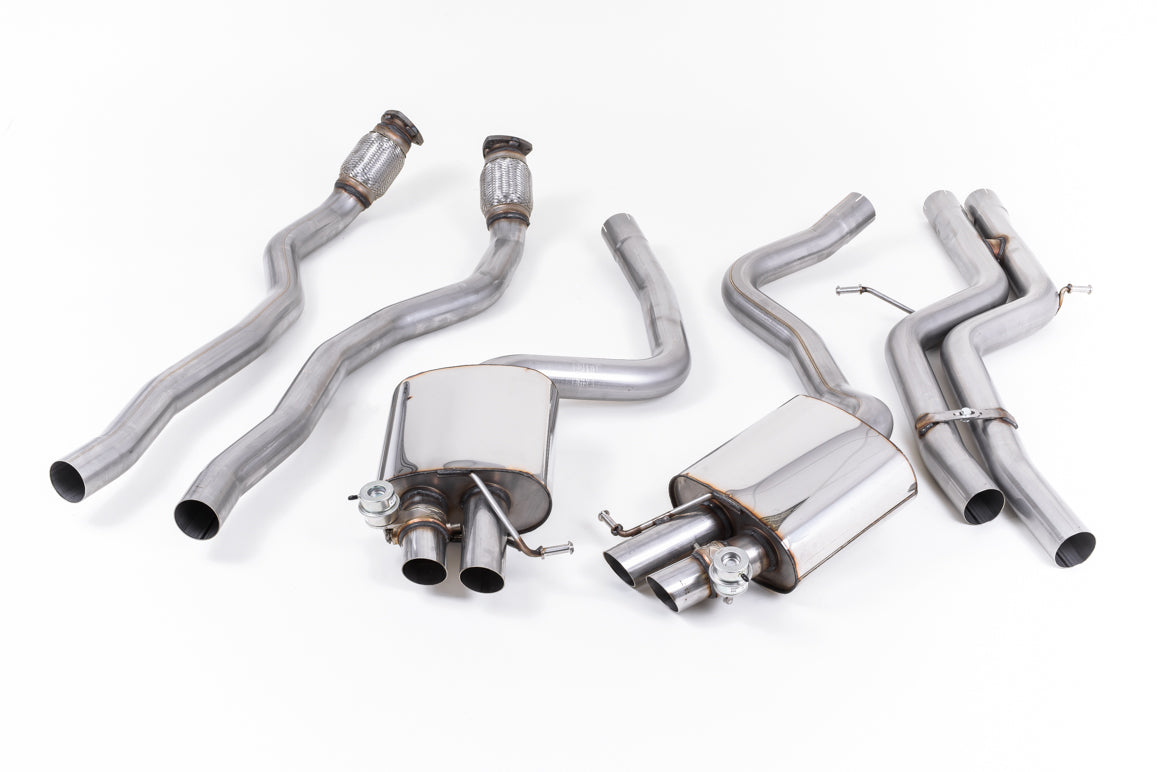 Audi RS5 B8 Coupe - Non-Resonated (Louder) Cat-Back Exhaust System (U.S Spec) - Uses OE Trims