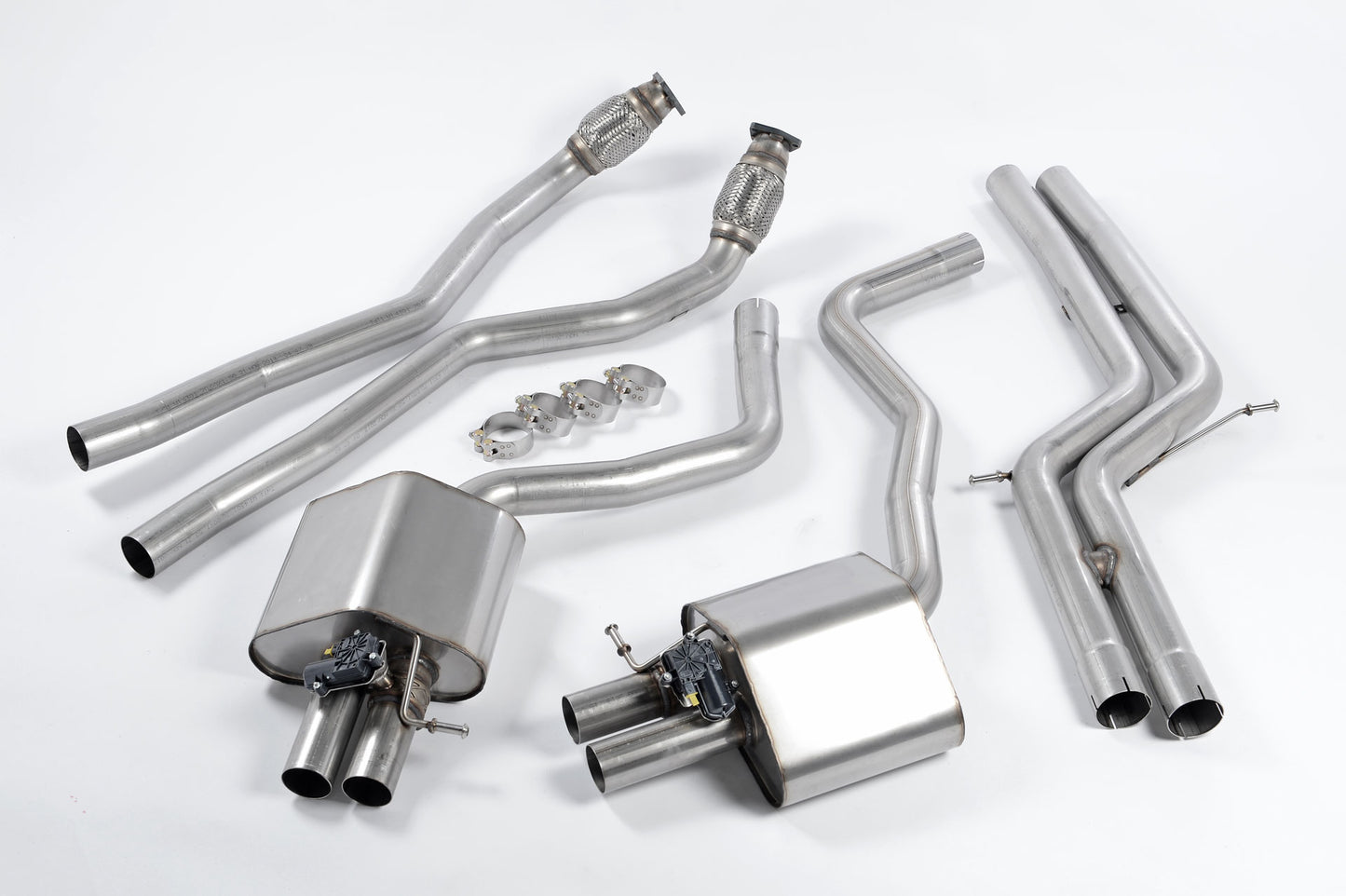 Audi RS6/RS7 C7 - Non-Resonated (Louder) Cat-Back Exhaust System - Uses OE Tips
