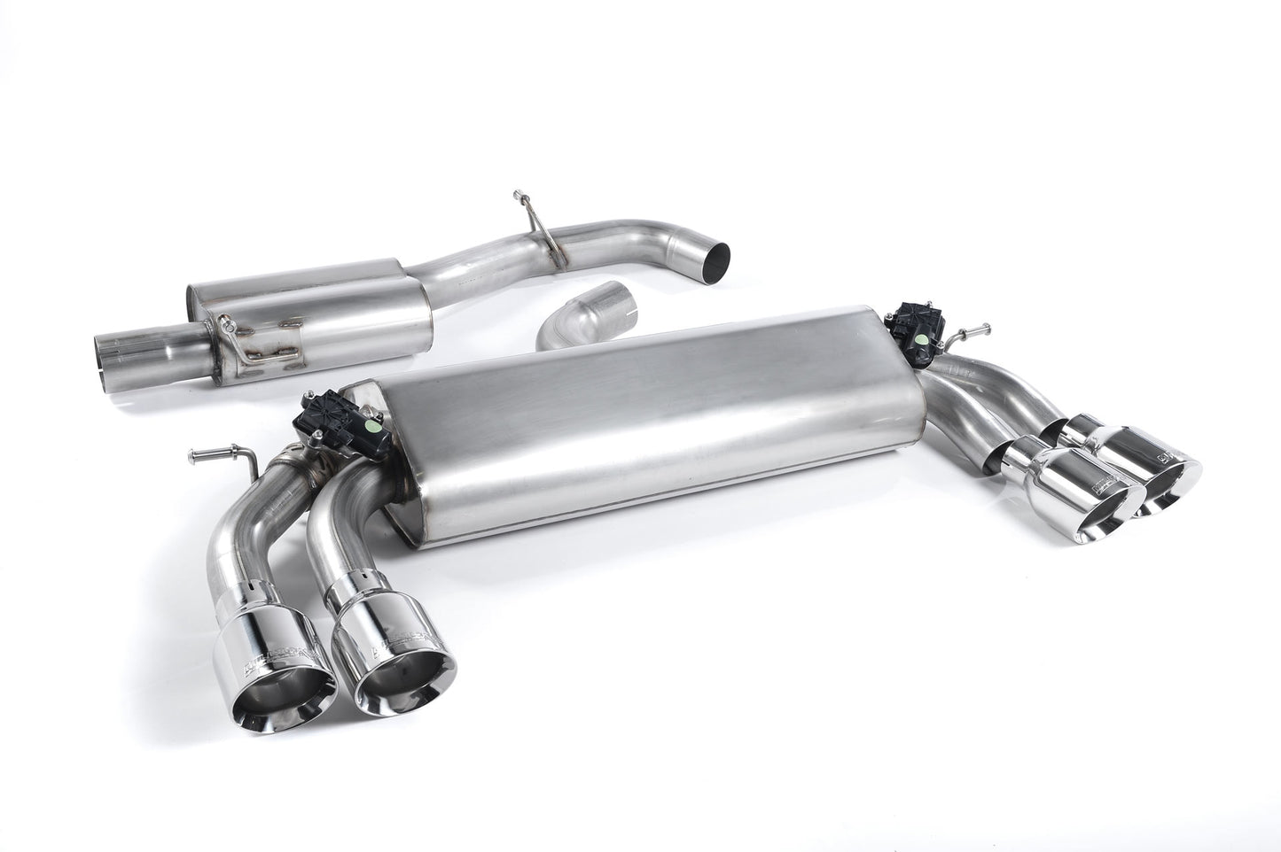 Audi S3 8V/8V.2 - Resonated (Quieter) Cat-Back Exhaust System with Quad Round Polished Trims