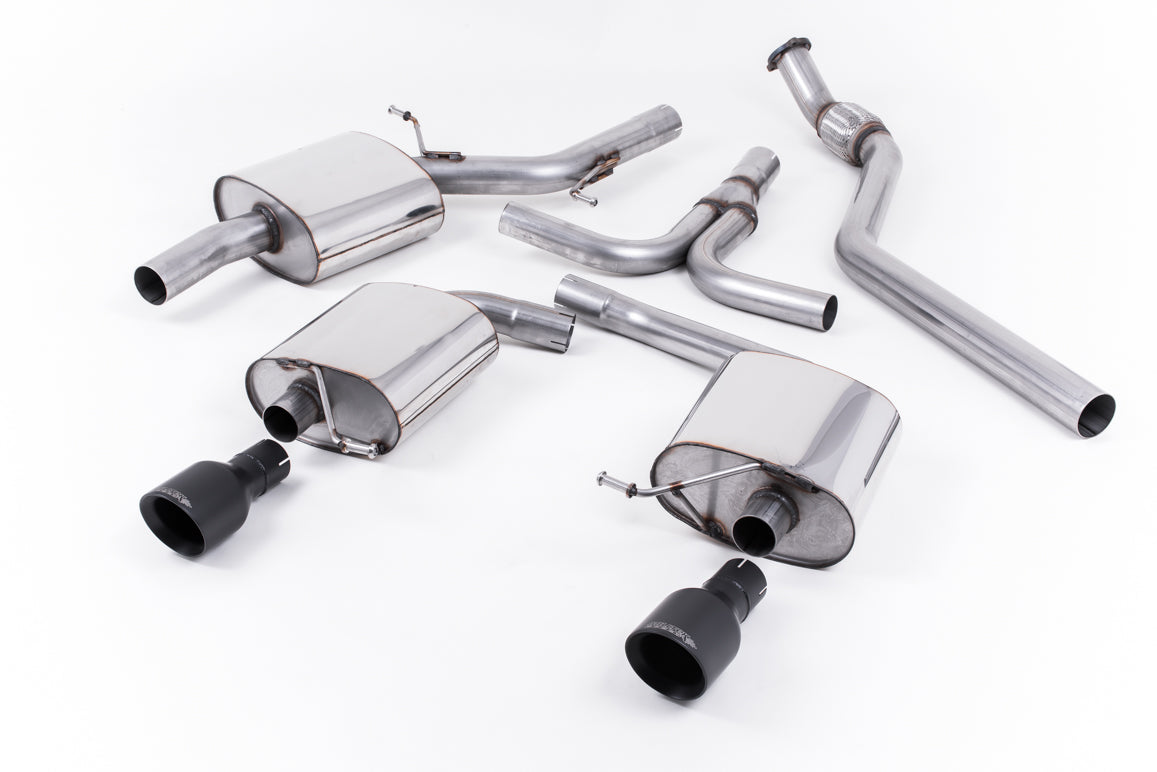 Audi A5 2.0 TFSI - Cat-Back Exhaust System with Cerakote Black Dual Outlet Trims
