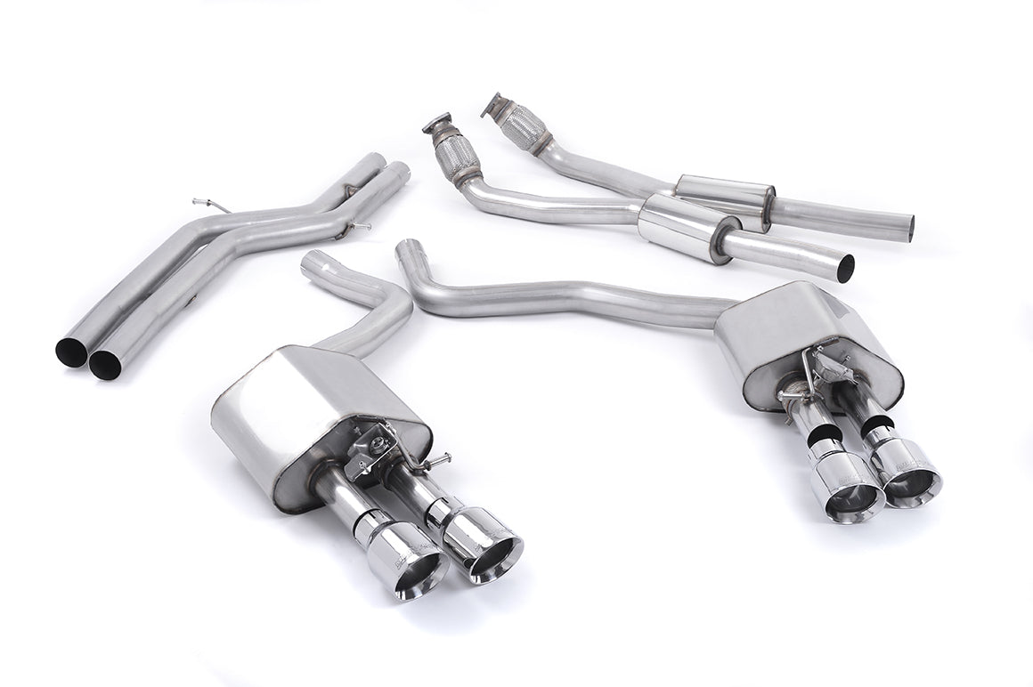 Audi S6 C7/S7 Sportback - Valved & Non-Resonated (Louder) Cat-Back Exhaust System with Polished Trims
