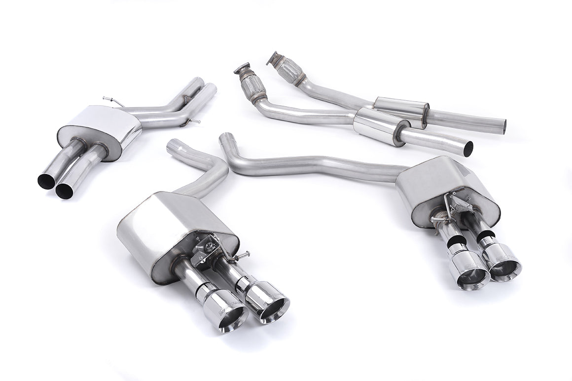 Audi S6 C7/S7 Sportback - Valved & Resonated (Quieter) Cat-Back Exhaust System with Polished Trims