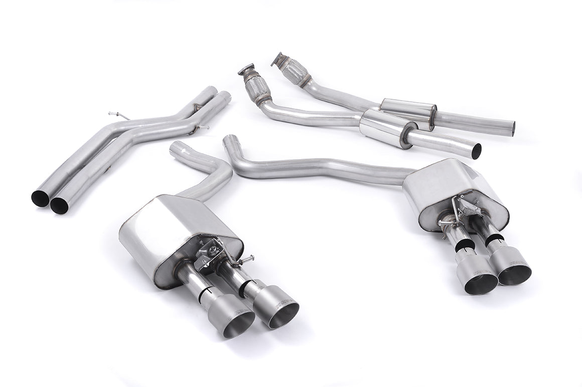 Audi S6 C7/S7 Sportback - Valved & Non-Resonated (Louder) Cat-Back Exhaust System with Titanium Trims