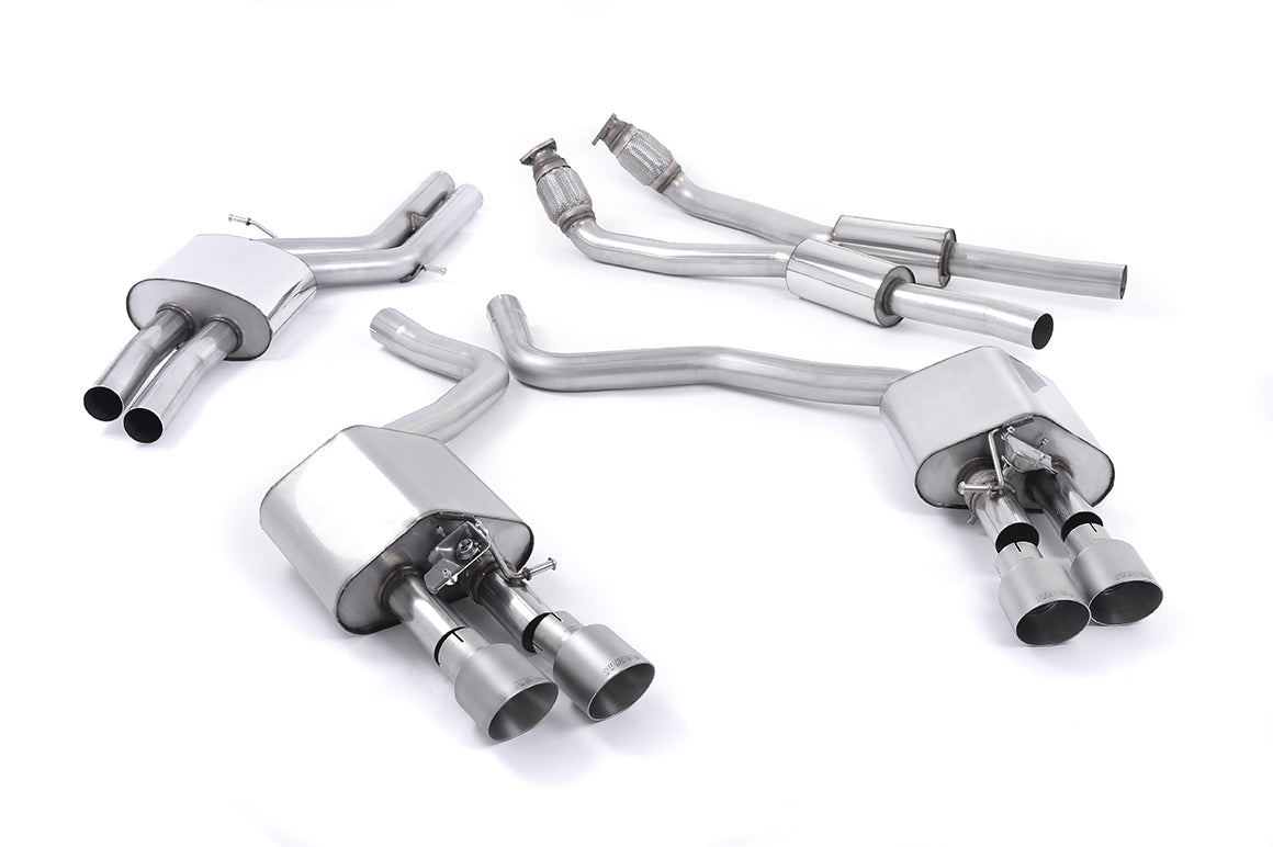 Audi S6 C7/S7 Sportback - Valved & Resonated (Quieter) Cat-Back Exhaust System with Titanium Trims