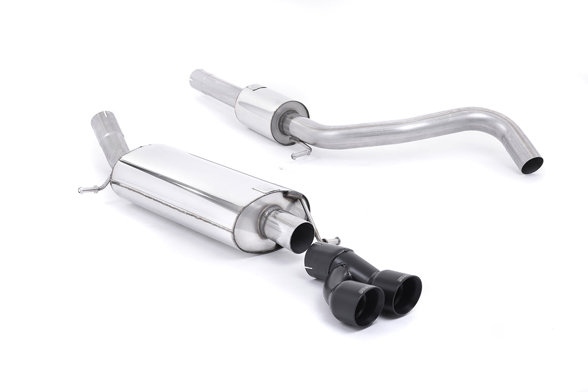 Audi A1 TFSI/VW Polo GTI 1.4 - Resonated (Quieter) Cat-Back Exhaust System with Cerakote Black Trims