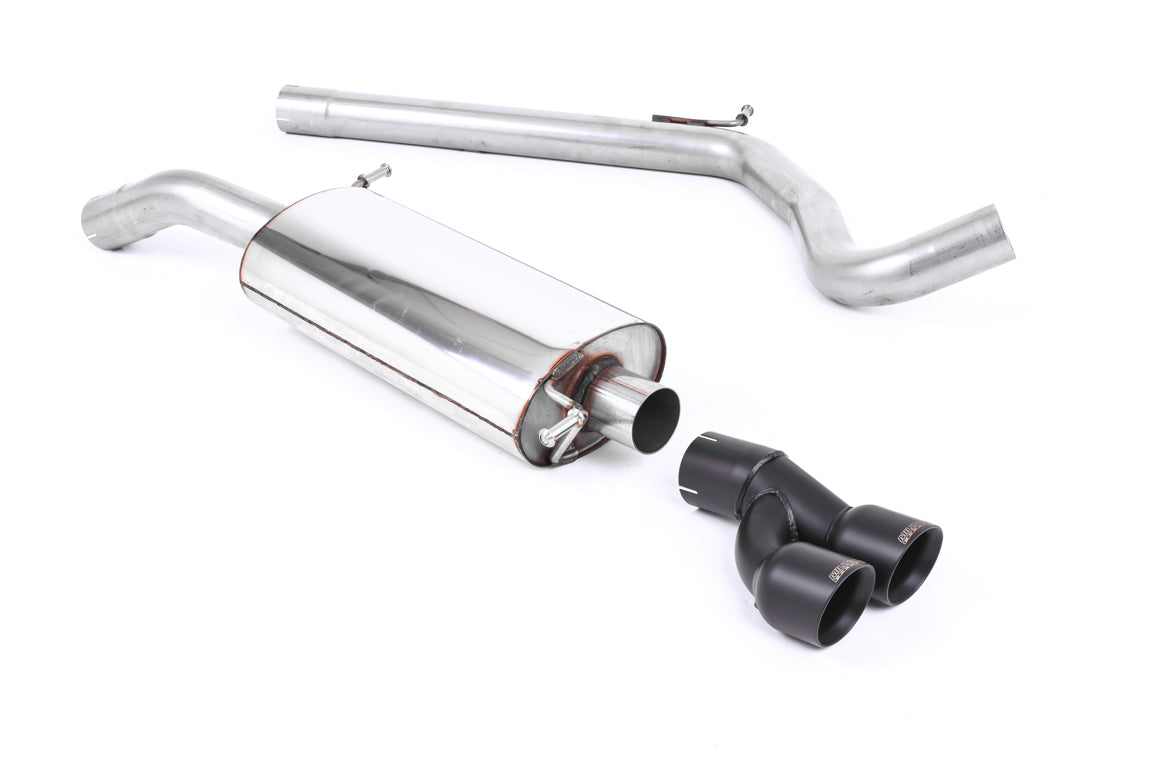 Audi A1 TFSI/VW Polo GTI 1.4 ACT/DSG - Non-Resonated (Louder) Cat-Back Exhaust System with Cerakote Black Trims
