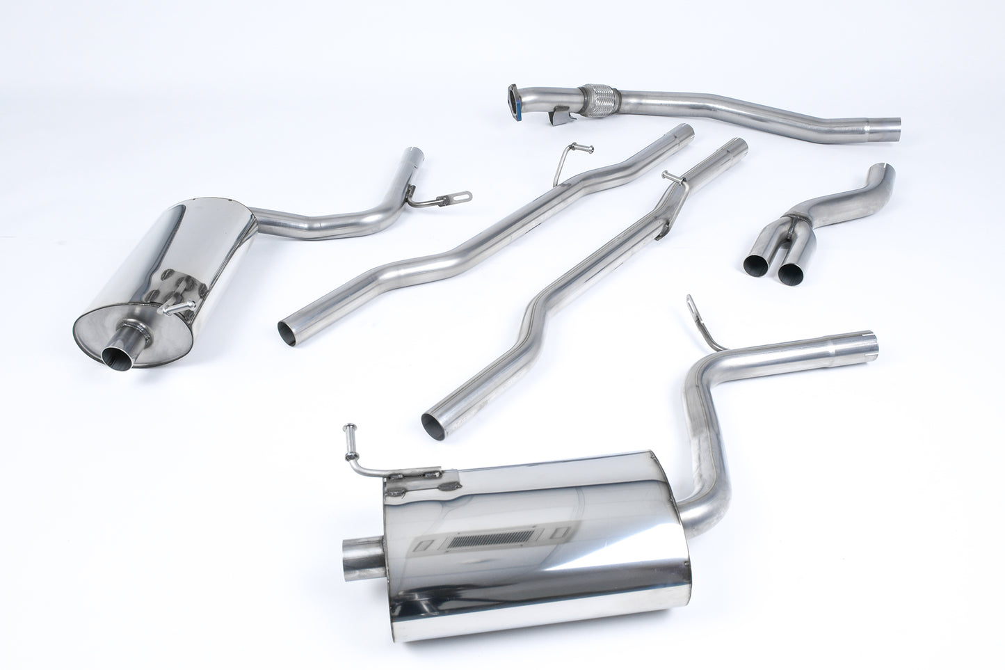 Audi A4 2.0 B7 Quattro/DTM - Non-Resonated (Louder) Cat-Back Exhaust System with GT100 Trims (For Manual Models)