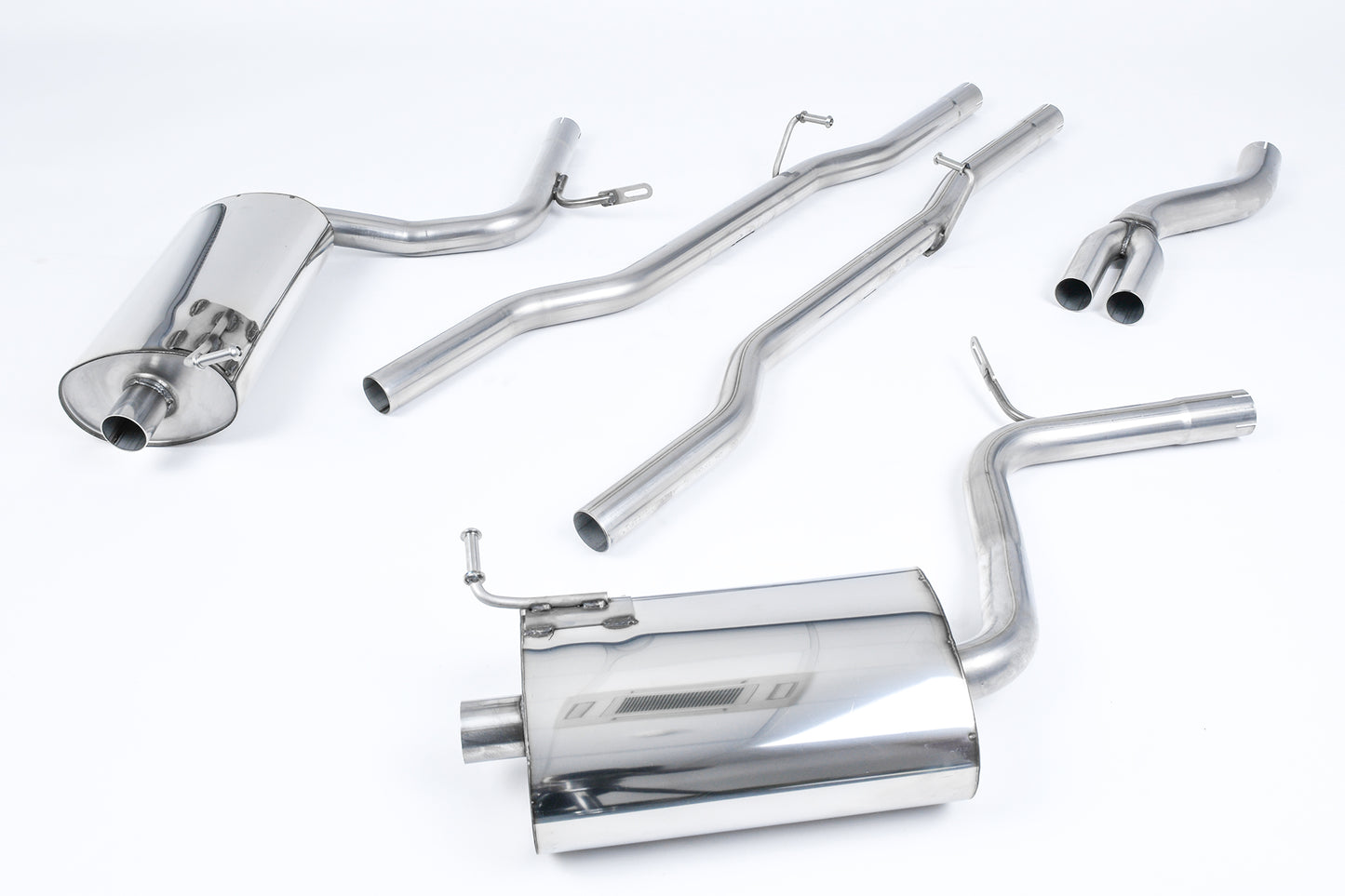 Audi A4 2.0 B7 Quattro/DTM - Non-Resonated (Louder) Cat-Back Exhaust System with GT100 Trims (For Tiptronic Models)