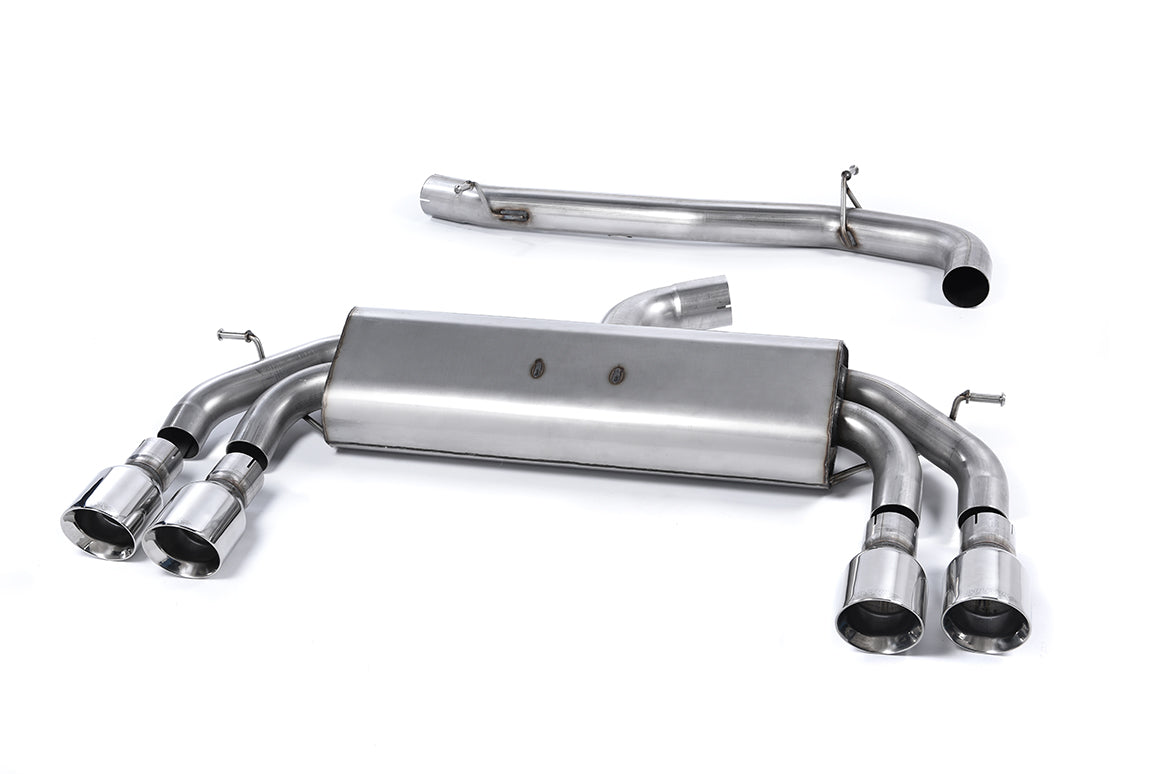 Audi S3 8V/8V.2 - Non-Valved & Non-Resonated (Louder) Cat-Back Race Exhaust System with Quad Round Polished Tips