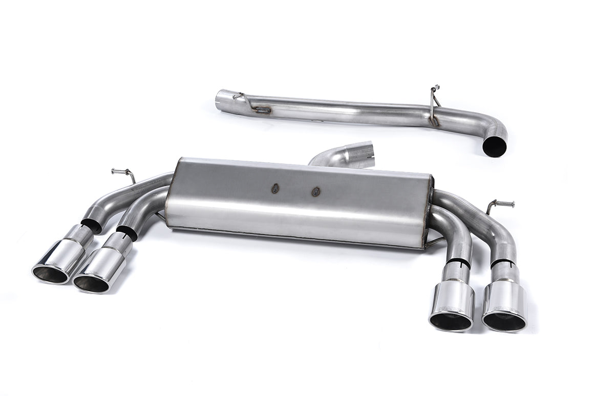 Audi S3 8V/8V.2 Sportback Non GPF - Non-Valved & Non-Resonated (Louder) Cat-Back Race Exhaust System with Quad Oval Polished Tips