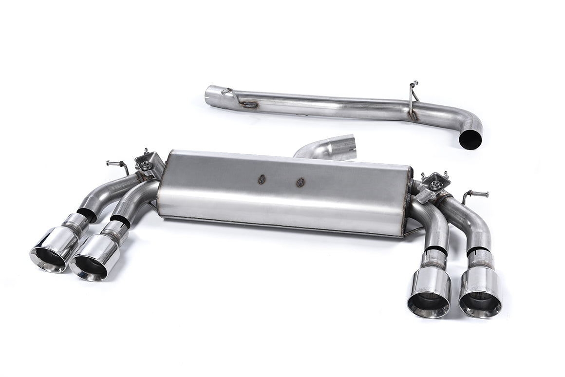 Audi S3 8V/8V.2 Sportback Non GPF - Non-Valved & Non-Resonated (Louder) Cat-Back Race Exhaust System with Quad Round Polished Trims