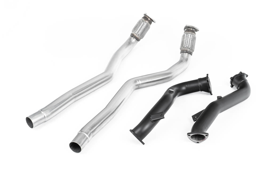 Large Bore Downpipes with Catalyst Bypass Pipes For Milltek Cat-Back (Audi C7 RS6/RS7/S6/S7)