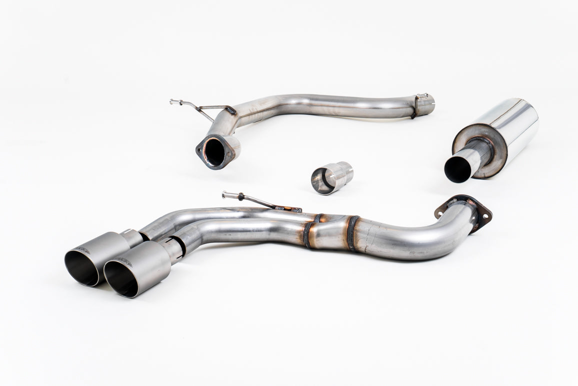 Audi A3 2.0 TDI MQB - Resonated (Quieter) Cat-Back Exhaust System with Titanium Trims