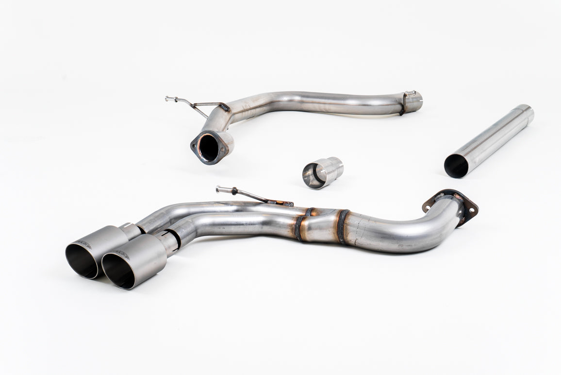 Audi A3 2.0 TDI MQB - Non-Resonated (Louder) Cat-Back Exhaust System with Titanium Trims