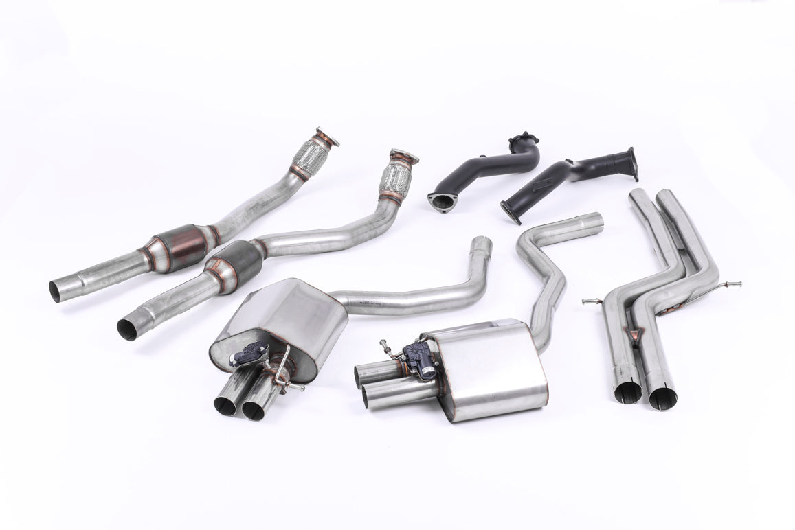 Audi RS6/RS7 C7 - Non-Resonated (Louder) Complete Exhaust System - Uses OE Trims