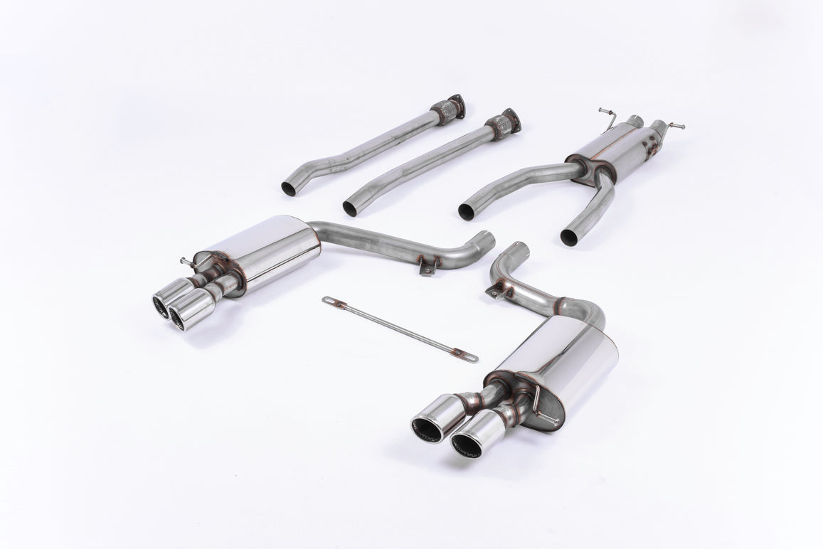 Audi S6 V10 C6 - Road+ Part-Resonated Cat-Back Exhaust System with Polished Trims