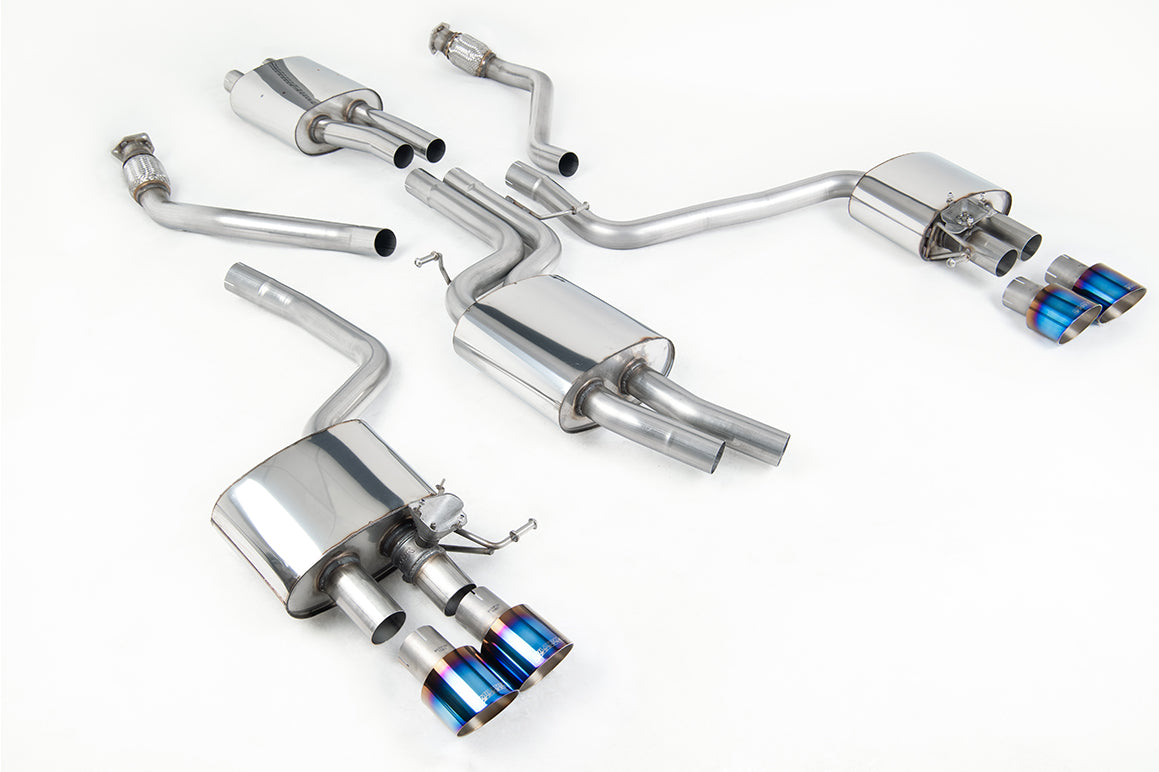 Audi SQ5 Supercharged - Cat-Back Exhaust System with Quad Burnt Titanium Tips