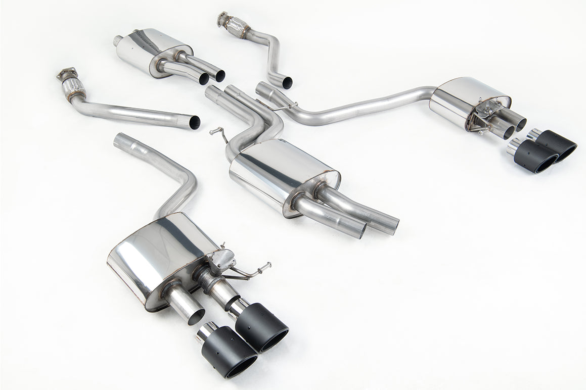 Audi SQ5 Supercharged - Cat-Back Exhaust System with Quad Carbon JET-100 Trims