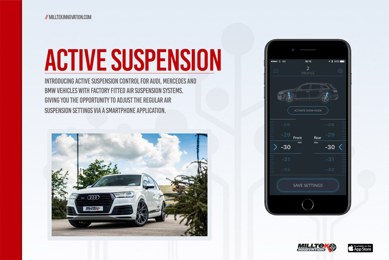 Milltek Active Suspension Control - for vehicles with Adaptive Air Suspension Only -Pre Facelift Models Only - RS6 - C7 4.0 TFSI biturbo quattro inc Performance Edition - 2013-2020 - SSXAU672 - TMC Motorsport