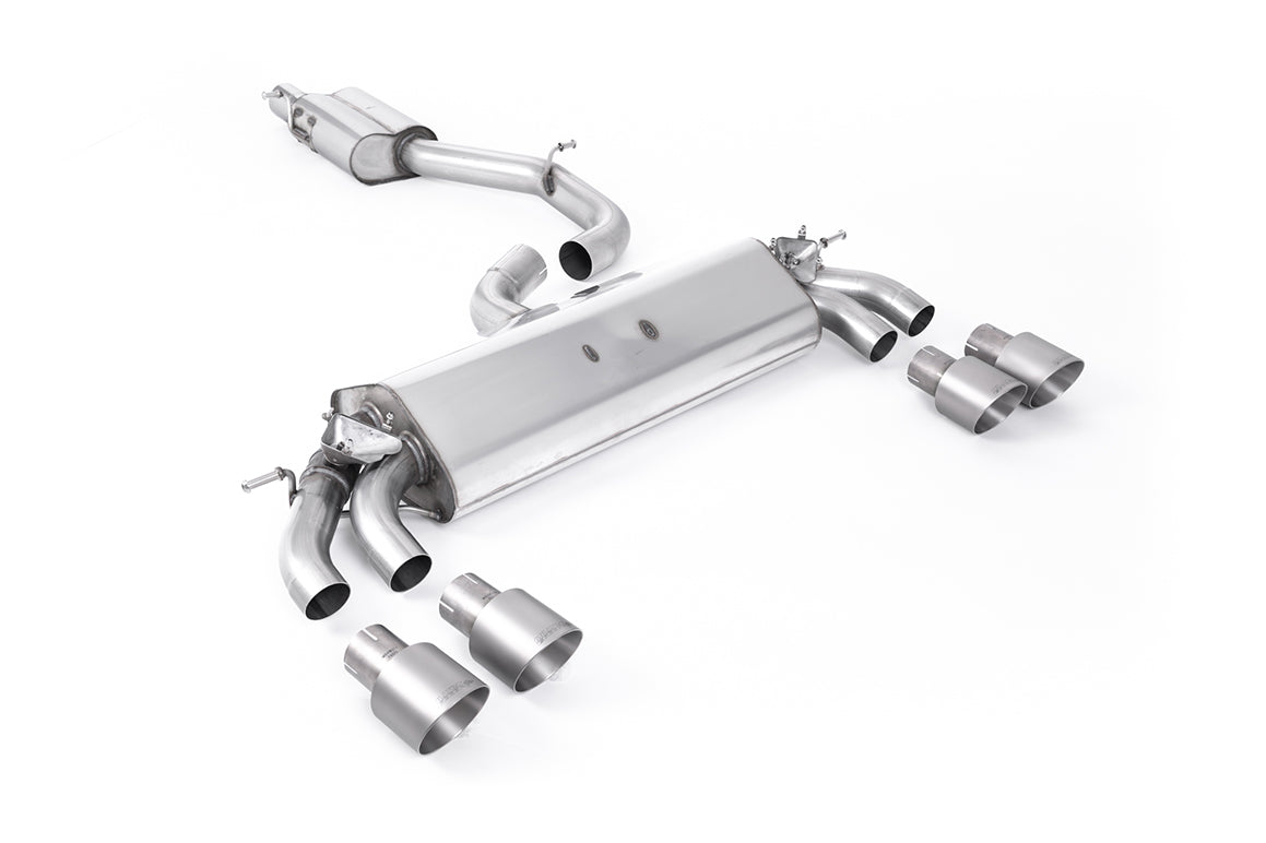 Audi S3 8V.2 - Resonated (Quieter) GPF/OPF-Back Exhaust System with Quad Round Titanium Trims