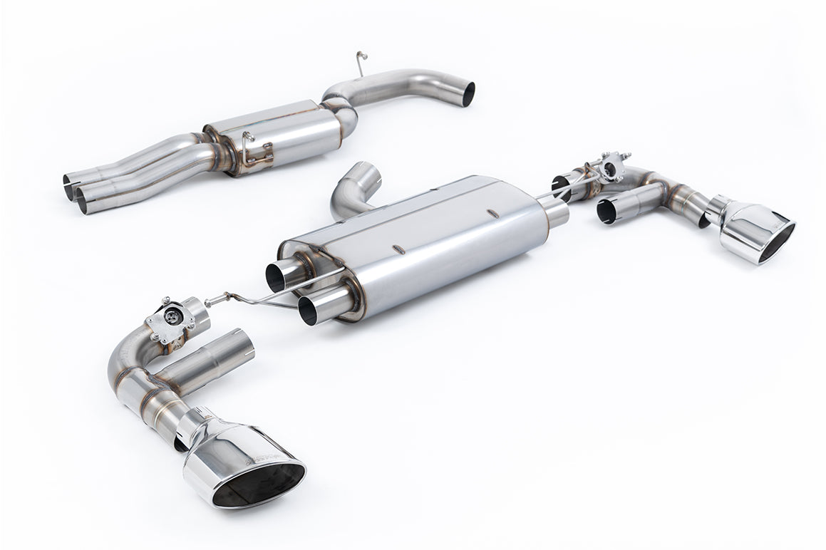 Audi TTRS MK3 Quattro - 80mm Resonated (Quieter) Cat-Back Exhaust System with Polished Trims