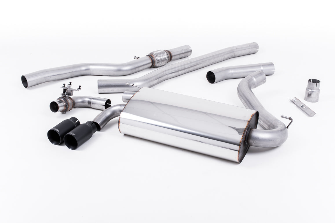 BMW 4 Series F32 428i Manual - Non-Resonated (Louder) Cat-Back Exhaust System Cerakote Black Trims