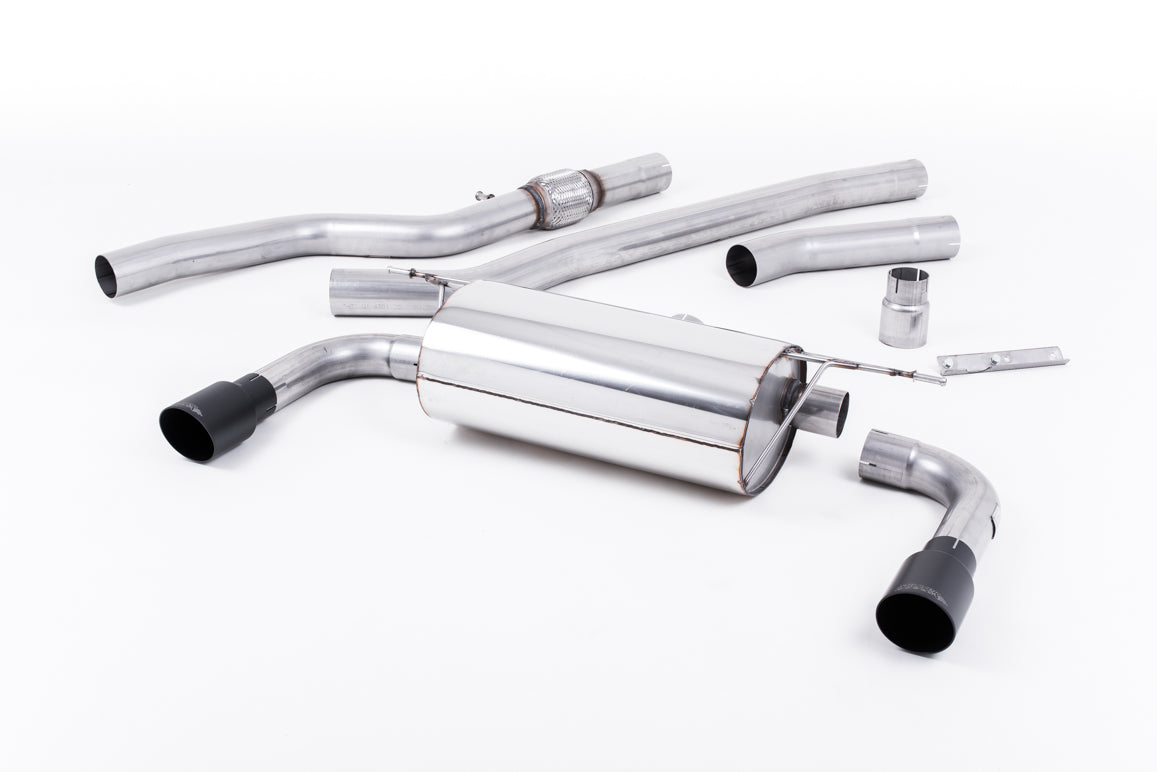 BMW 4 Series F32 428i Manual - Non-Resonated (Louder) Cat-Back Exhaust System with Cerakote Black Trims (For 435i M Sport Valance)