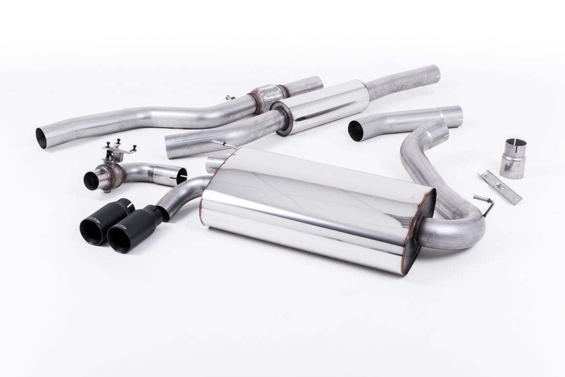 BMW 4 Series F32 428i Auto - Non-Resonated (Louder) Cat-Back Exhaust System with Cerakote Black trims