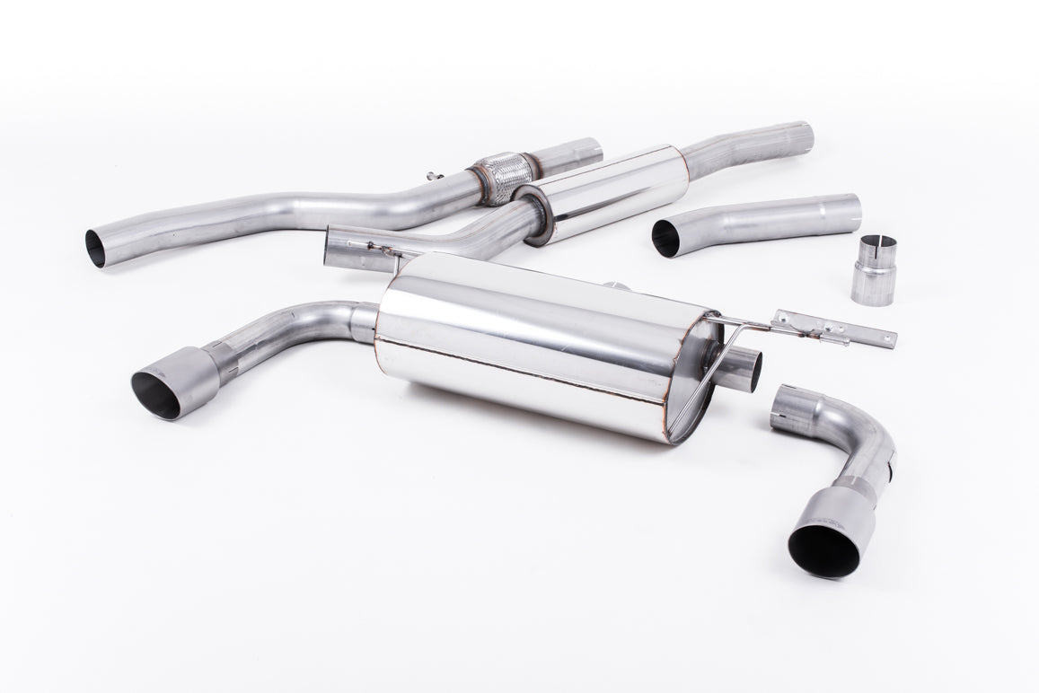 BMW 4 Series F32 428i Manual - Resonated (Quieter) Cat-Back Exhaust System with Titanium Trims (For 435i M Sport Valance)