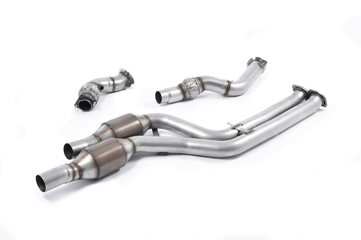 BMW F80 M3/F82 M4 - Large Bore Downpipe Pair with Hi-Flow Sports Catalysts (For Milltek Cat-Back)