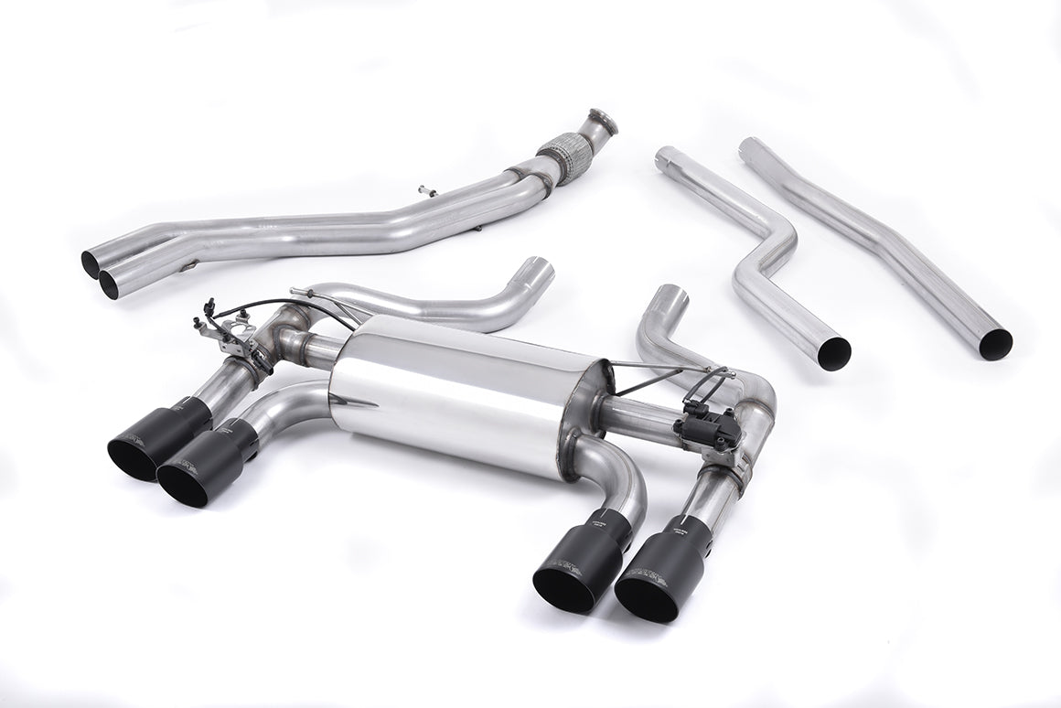 BMW F87 M2 - Cat-Back Exhaust System with Cerakote Black GT-90 Trims