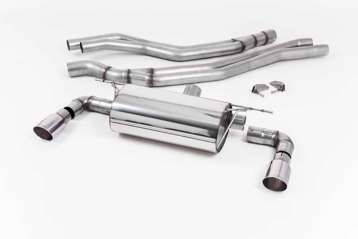 Resonated (Quieter) Cat-Back Exhaust System with Polished GT-90 Trims